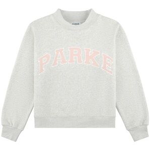 NEW Parke Gray/Pink Varsity Mockneck L/XL Sweatshirt